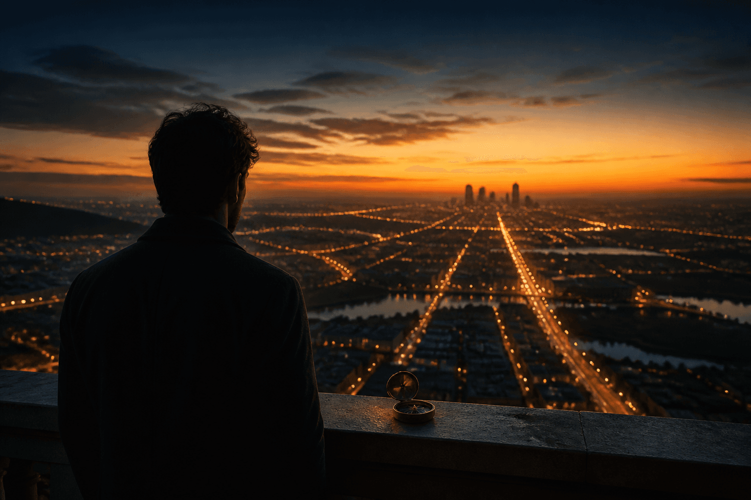 Persona frente a un horizonte: el rumbo se parece a quien es